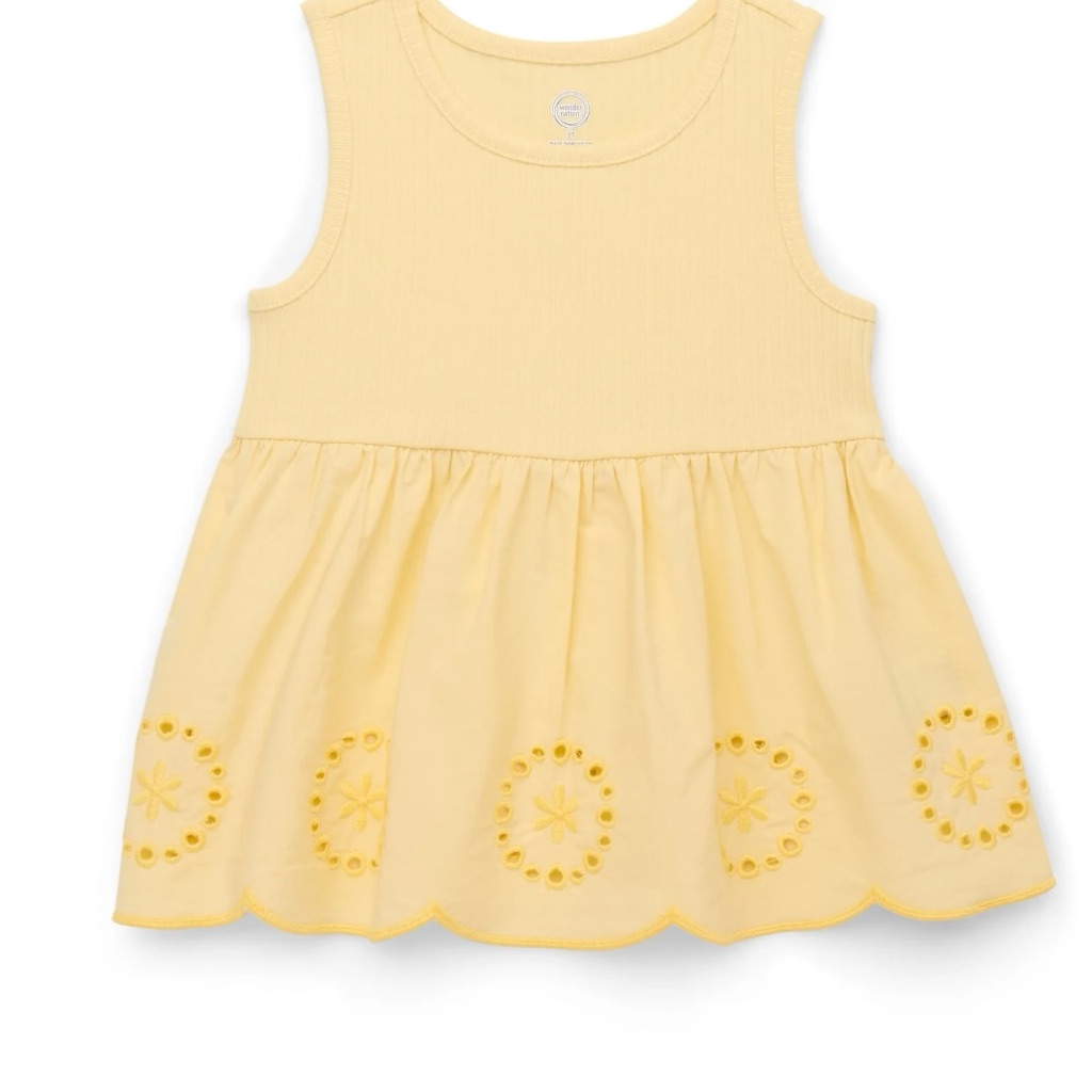 261Yellow Sleeveless Tank Top